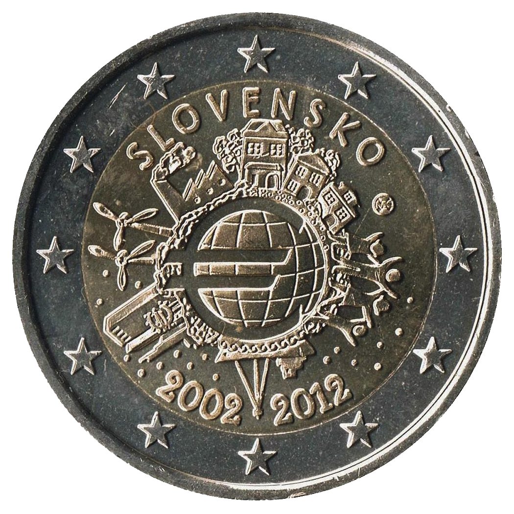 2 euros conmemorativa Diez años del Euro